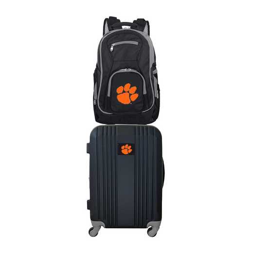 CLCLL108: NCAA Clemson Tigers 2 PC ST Luggage / Backpack